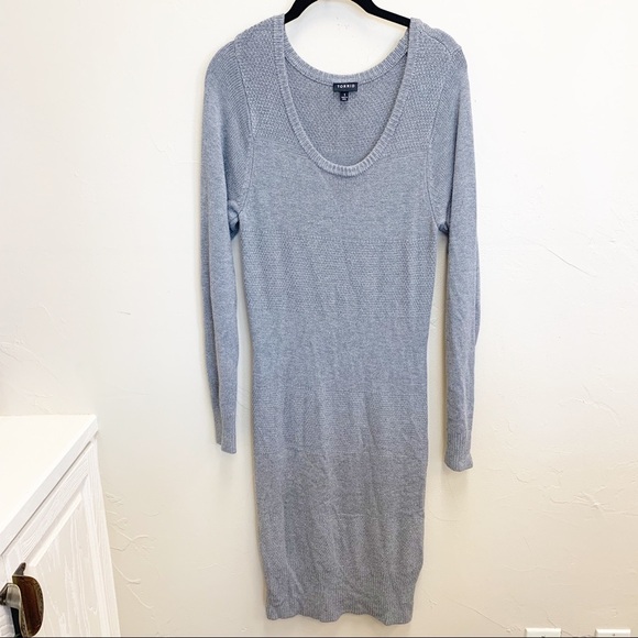 Torrid Grey Long Sleeve Sweater Dress Plus Size 1X - Picture 3 of 7